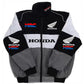 Honda Racing Team Jacket Men Women Black Red Patchwork Windbreaker Casual Streetwear Motorcycle Zip Up Jacket Coat For Fans SHOPEZRA L.L.C.