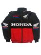Honda Racing Team Jacket Men Women Black Red Patchwork Windbreaker Casual Streetwear Motorcycle Zip Up Jacket Coat For Fans SHOPEZRA L.L.C.