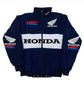 Honda Racing Team Jacket Men Women Black Red Patchwork Windbreaker Casual Streetwear Motorcycle Zip Up Jacket Coat For Fans SHOPEZRA L.L.C.