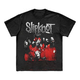 Photo SLIPKNOT Gothic Style Band T-Shirt 100% Cotton Graphic Tee Men Women Summer Streetwear Top SHOPEZRA L.L.C.