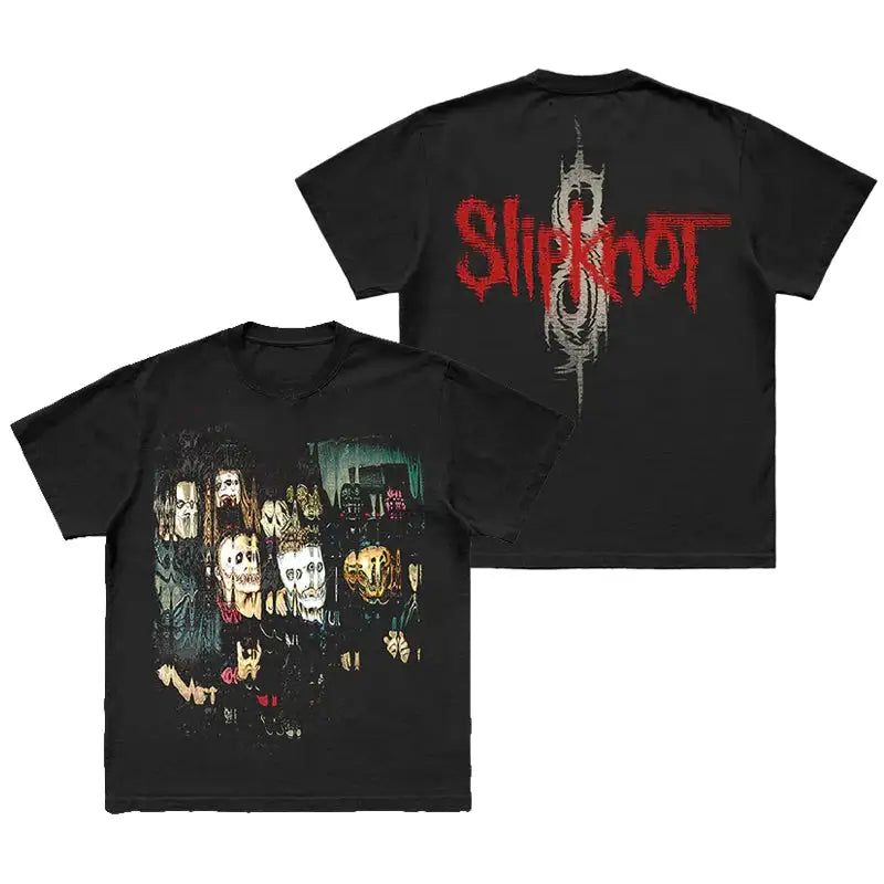 Photo SLIPKNOT Gothic Style Band T-Shirt 100% Cotton Graphic Tee Men Women Summer Streetwear Top by Dropshipman