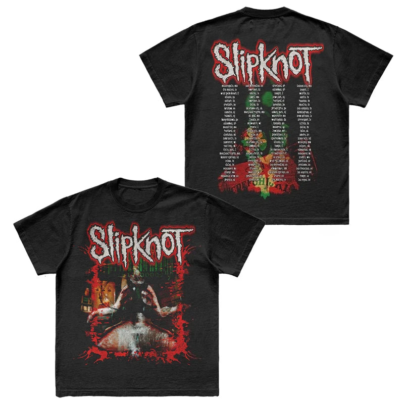 Photo SLIPKNOT Gothic Style Band T-Shirt 100% Cotton Graphic Tee Men Women Summer Streetwear Top SHOPEZRA L.L.C.