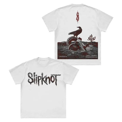 Photo SLIPKNOT Gothic Style Band T-Shirt 100% Cotton Graphic Tee Men Women Summer Streetwear Top by Dropshipman