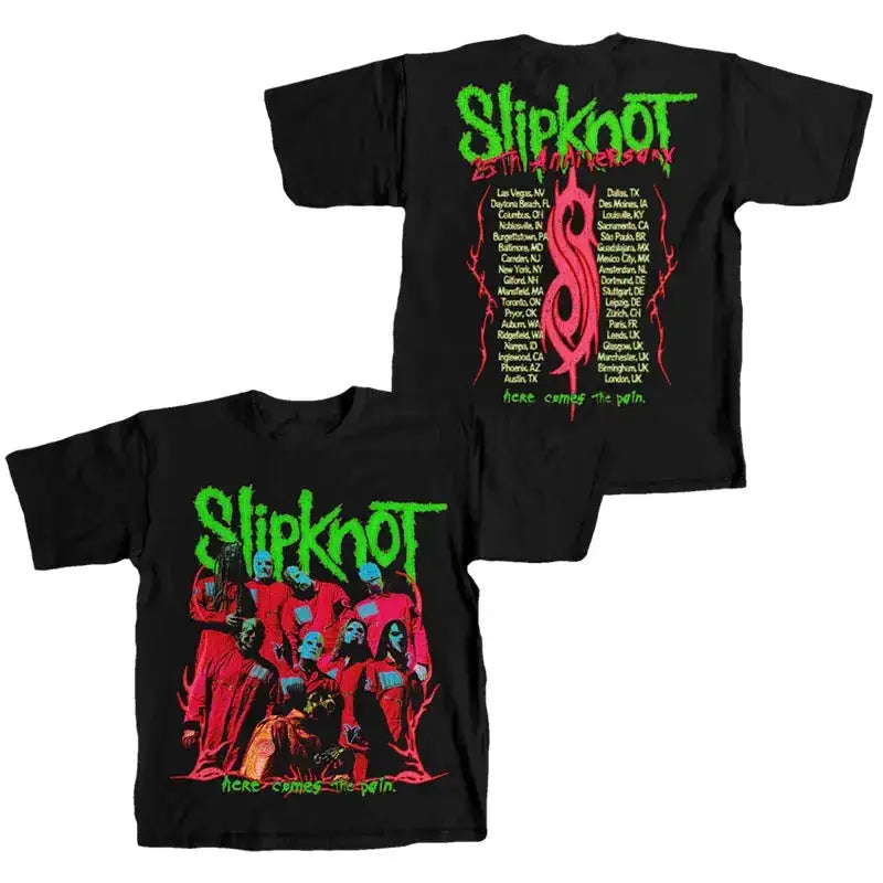 Photo SLIPKNOT Gothic Style Band T-Shirt 100% Cotton Graphic Tee Men Women Summer Streetwear Top by Dropshipman