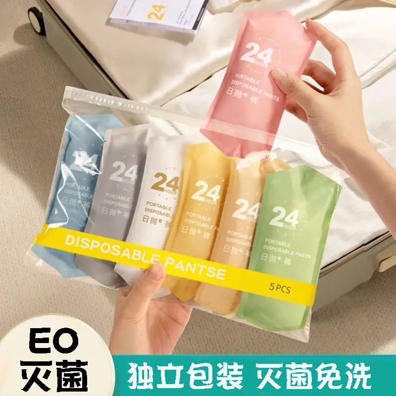 Shopezra L.L.C. disposable underwear for women and pregnant women, sterile, no-wash, individually packed, large size shorts.
