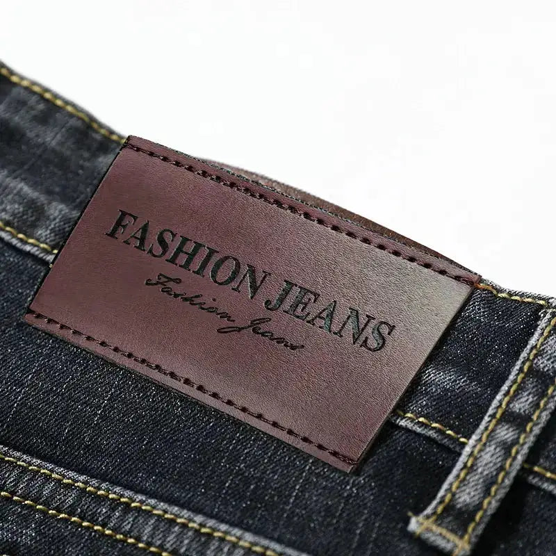 Summer Shorts Jeans Men Denim Pants Stretch Dark Blue Fashion Design Men&