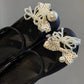 Bling Silver Rhinestone Flower Shoe Charms Metal Bead Bow & Heart Clog Charms Luxury DIY Shoe Decoration Punk Y2K Style Clog Pin SHOPEZRA L.L.C.