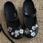 Bling Silver Rhinestone Flower Shoe Charms Metal Bead Bow & Heart Clog Charms Luxury DIY Shoe Decoration Punk Y2K Style Clog Pin SHOPEZRA L.L.C.