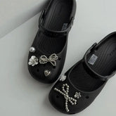 Bling Silver Rhinestone Flower Shoe Charms Metal Bead Bow & Heart Clog Charms Luxury DIY Shoe Decoration Punk Y2K Style Clog Pin SHOPEZRA L.L.C.