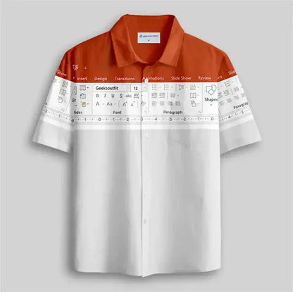 Fun Excel Spreadsheet 3D Print Sport Quick-dry Men Women Shirts Casual Vacation Button Design Creative Y2K Work Short Sleeve Top by Dropshipman