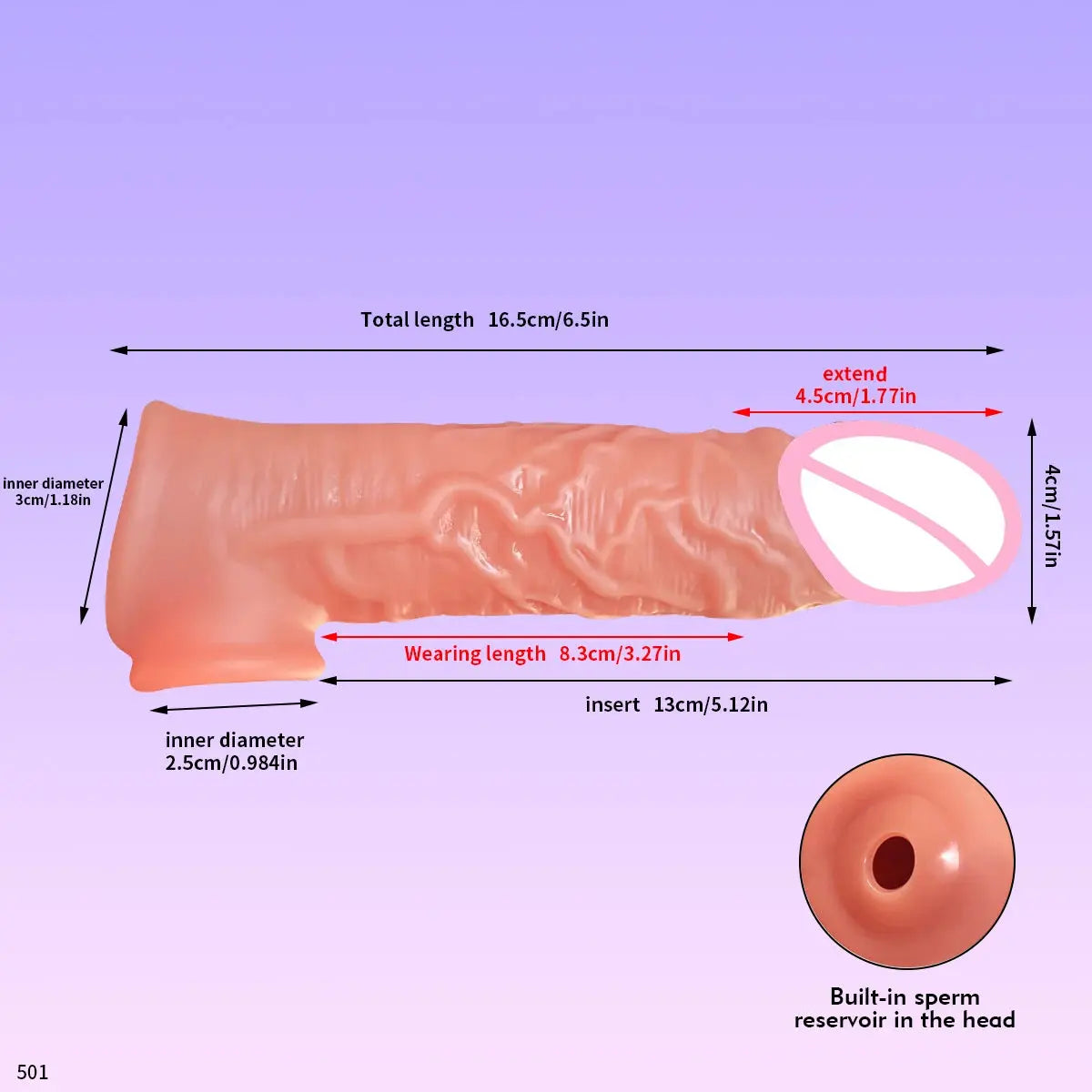 Silicone penis sleeve and ring set for men, increasing volume and reducing friction, reusable sex toy by SHOPEZRA L.L.C.