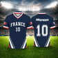 2026 Summer France Flag Print Soccer Jersey NO.10 Mbappé Men&