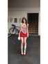Bow Pure Desire Style Strap Sling dress Long-sleeved T-shirt suit Thin Summer Spicy Two-piece Set by Dropshipman