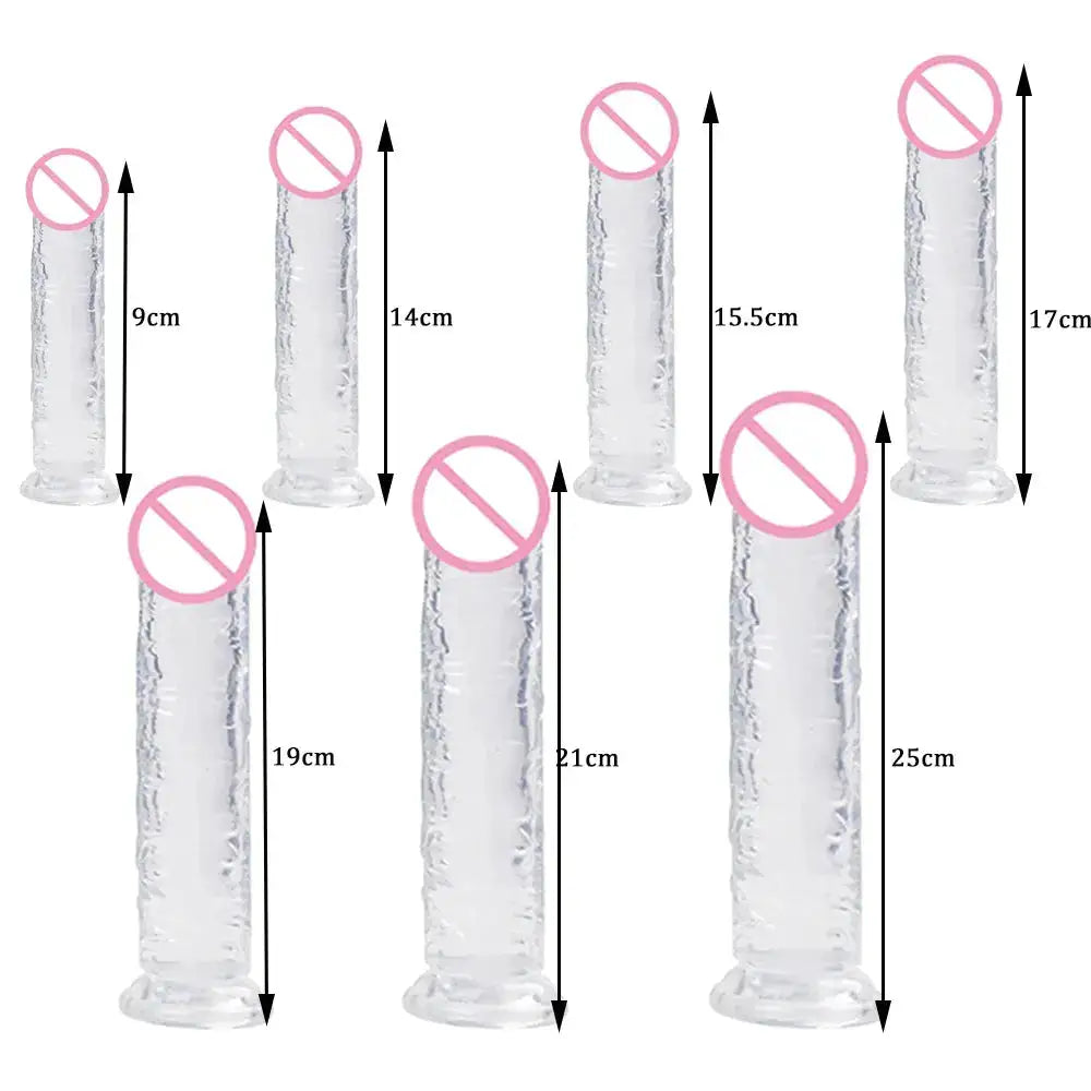 Realistic Dildo Adult Toys Transparent Dildo Suction Cup Jelly Women Erotic Sex Toys Soft Clitori Vaginal Masturbators Penis by Dropshipman