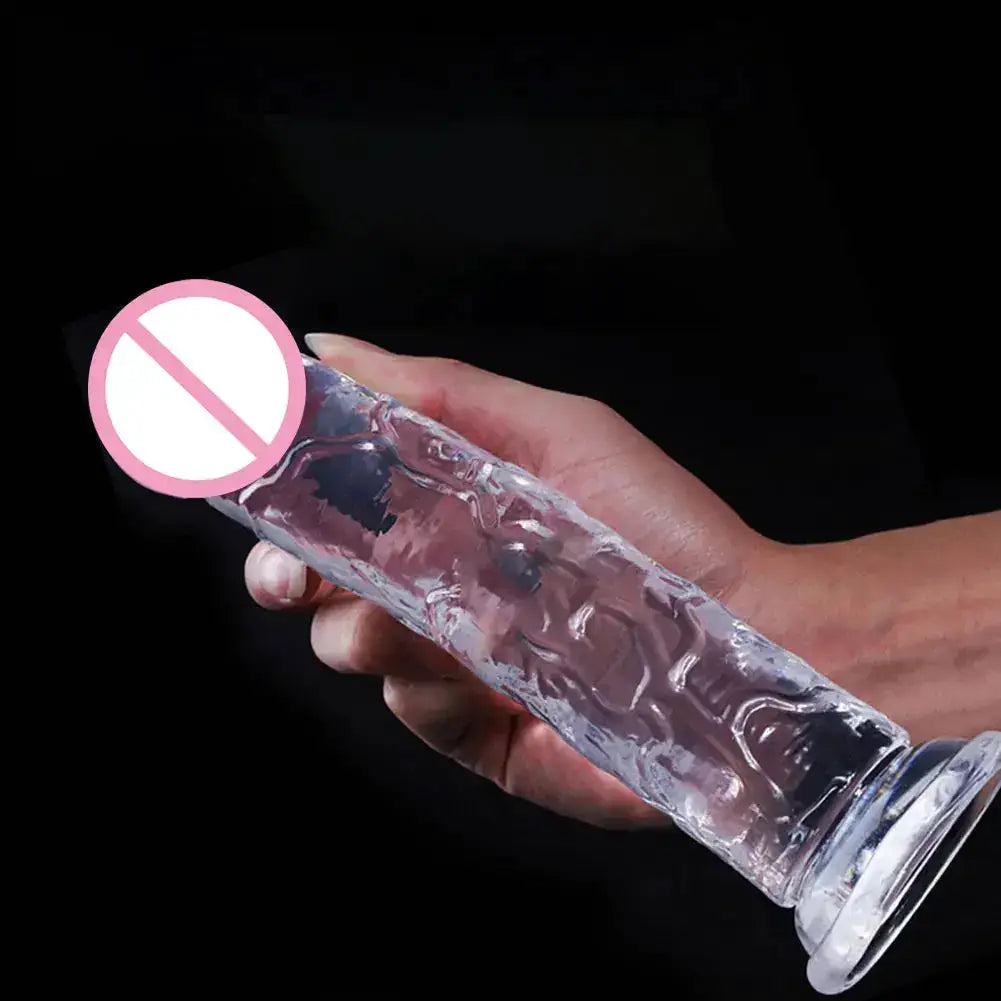 Realistic Dildo Adult Toys Transparent Dildo Suction Cup Jelly Women Erotic Sex Toys Soft Clitori Vaginal Masturbators Penis by Dropshipman