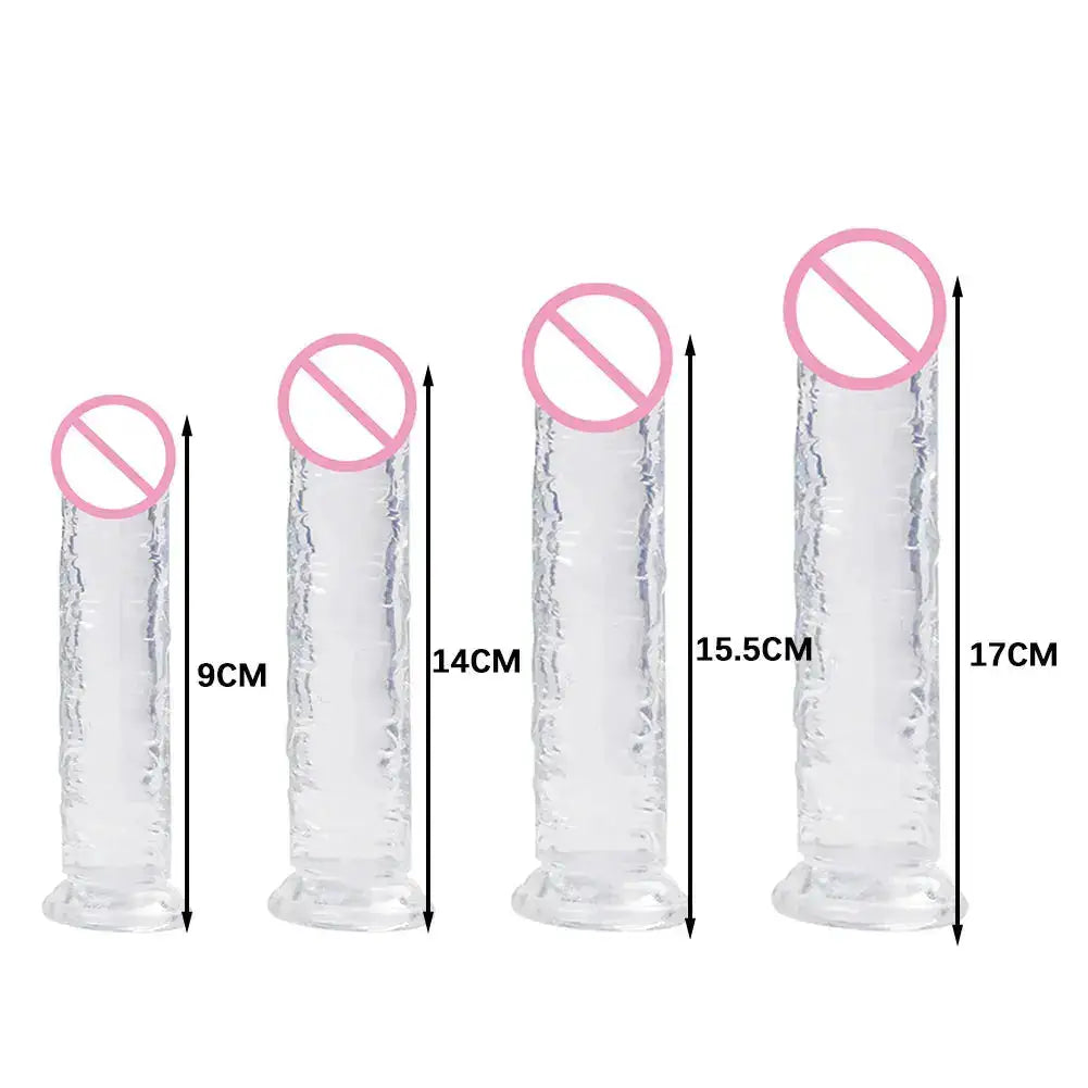 Realistic Dildo Adult Toys Transparent Dildo Suction Cup Jelly Women Erotic Sex Toys Soft Clitori Vaginal Masturbators Penis by Dropshipman