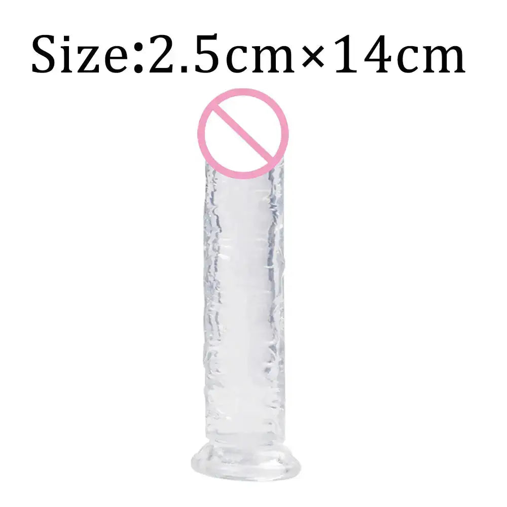 Realistic Dildo Adult Toys Transparent Dildo Suction Cup Jelly Women Erotic Sex Toys Soft Clitori Vaginal Masturbators Penis by Dropshipman