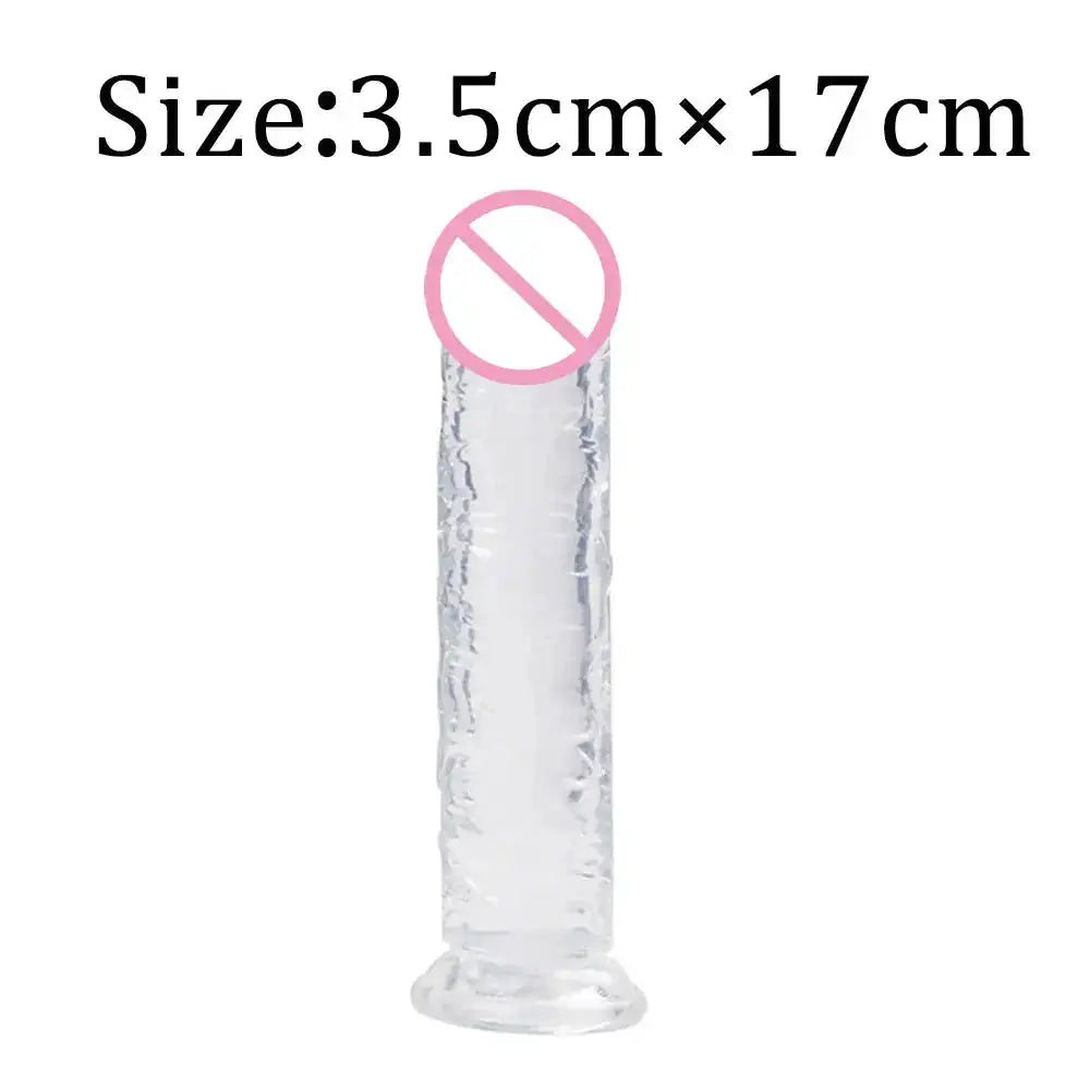Realistic Dildo Adult Toys Transparent Dildo Suction Cup Jelly Women Erotic Sex Toys Soft Clitori Vaginal Masturbators Penis by Dropshipman