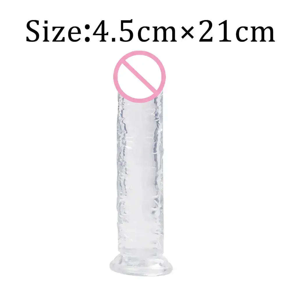 Realistic Dildo Adult Toys Transparent Dildo Suction Cup Jelly Women Erotic Sex Toys Soft Clitori Vaginal Masturbators Penis by Dropshipman