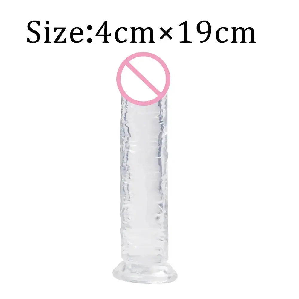 Realistic Dildo Adult Toys Transparent Dildo Suction Cup Jelly Women Erotic Sex Toys Soft Clitori Vaginal Masturbators Penis by Dropshipman