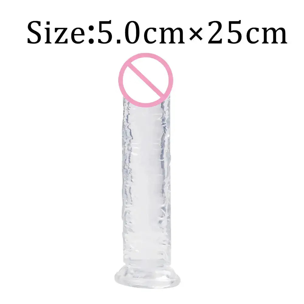 Realistic Dildo Adult Toys Transparent Dildo Suction Cup Jelly Women Erotic Sex Toys Soft Clitori Vaginal Masturbators Penis by Dropshipman