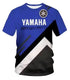 2025 new 3D printed Yamaha motorcycle off-road fashionable T-shirt, suitable for extreme sports adventure men&
