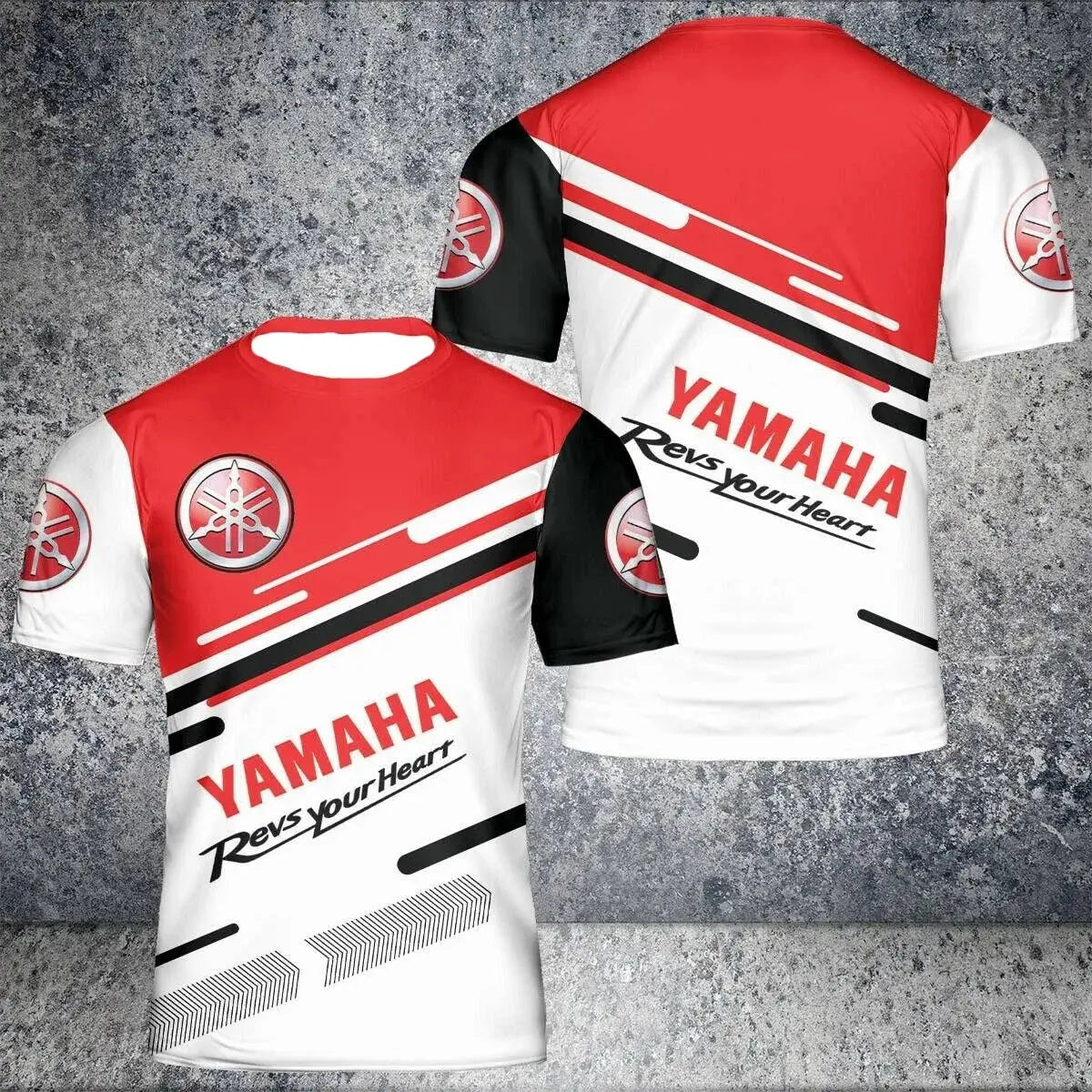 2025 Yamaha motorcycle off-road 3D printed T-shirt by SHOPEZRA L.L.C., stylish men's and women's extreme sports adventure tee