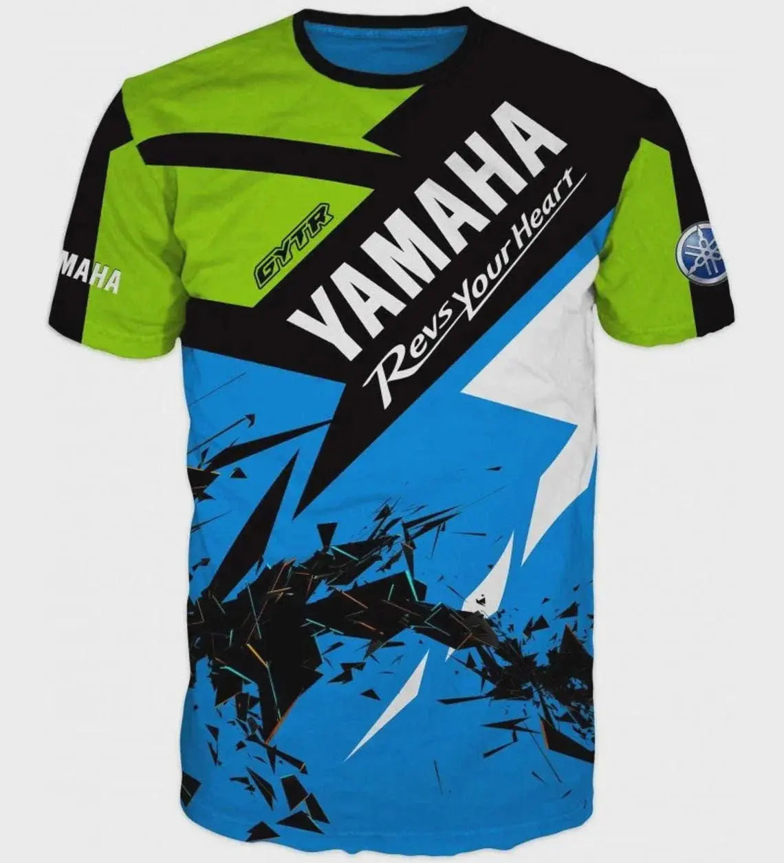 2025 Yamaha motorcycle off-road 3D printed T-shirt by SHOPEZRA L.L.C., designed for men's and women's extreme sports adventure.