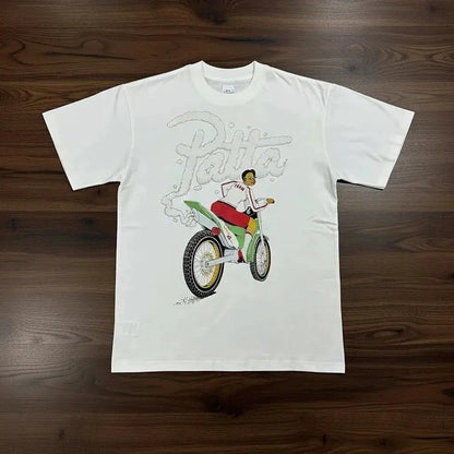 New Arrival Patta Tshirt American Street Style with Palm Tree Star Print Man Short Sleeve Tops by Dropshipman