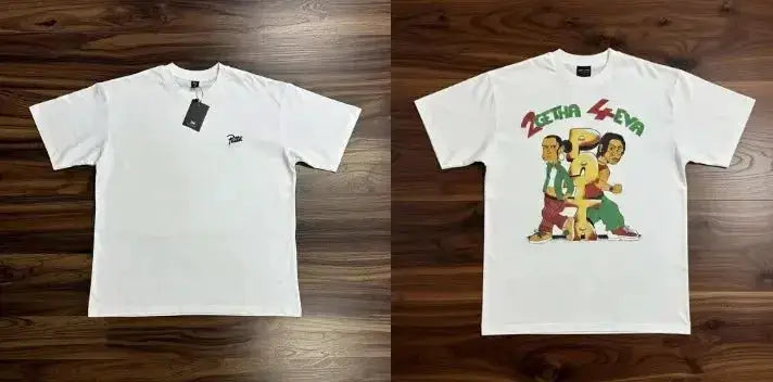 New Arrival Patta Tshirt American Street Style with Palm Tree Star Print Man Short Sleeve Tops by Dropshipman