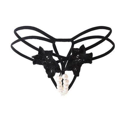Plus size sexy thong online celebrity sexy transparent oversized double row bead massage transparent temptation open-end free off underwear by Dropshipman