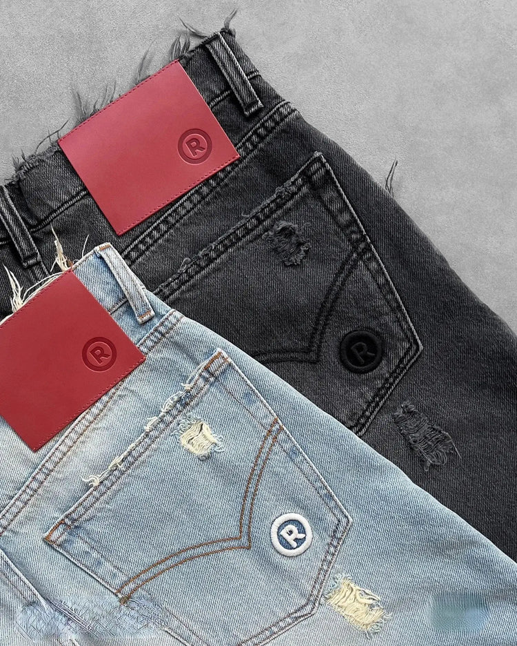Y2k Black Punk Wash Baggy Work Shorts Men Women Summer Hip Hop Ripped Hole Denim Shorts Raw Edge Casual Jorts Streetwear SHOPEZRA L.L.C.