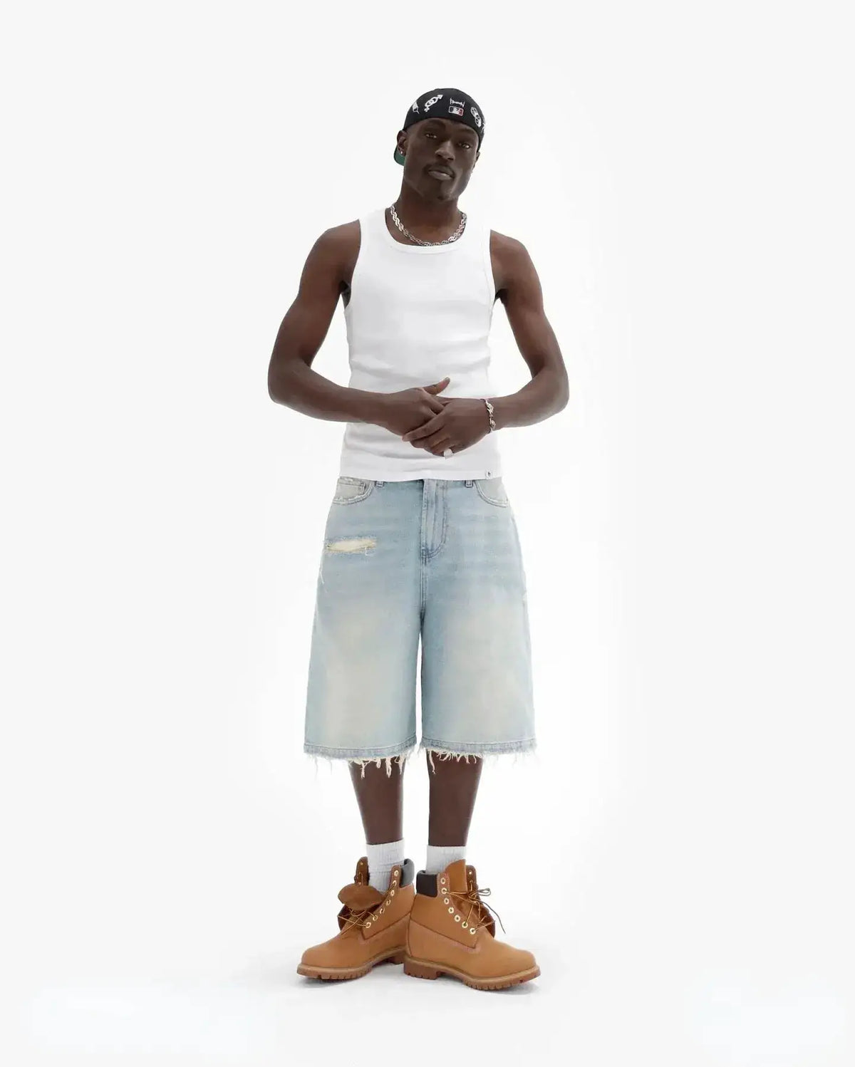 Y2k Black Punk Wash Baggy Work Shorts Men Women Summer Hip Hop Ripped Hole Denim Shorts Raw Edge Casual Jorts Streetwear by Dropshipman
