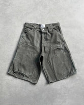 Y2k Black Punk Wash Baggy Work Shorts Men Women Summer Hip Hop Ripped Hole Denim Shorts Raw Edge Casual Jorts Streetwear SHOPEZRA L.L.C.