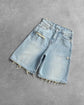 Y2k Black Punk Wash Baggy Work Shorts Men Women Summer Hip Hop Ripped Hole Denim Shorts Raw Edge Casual Jorts Streetwear SHOPEZRA L.L.C.