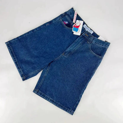 Y2k Black Punk Wash Baggy Work Shorts Men Women Summer Hip Hop Ripped Hole Denim Shorts Raw Edge Casual Jorts Streetwear by Dropshipman