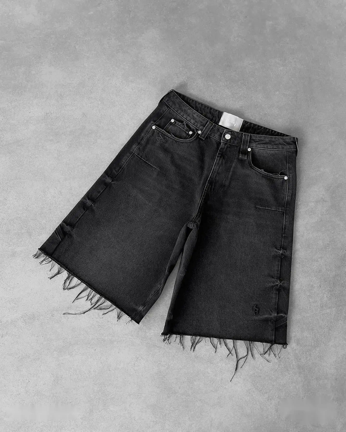 Y2k Black Punk Wash Baggy Work Shorts Men Women Summer Hip Hop Ripped Hole Denim Shorts Raw Edge Casual Jorts Streetwear SHOPEZRA L.L.C.