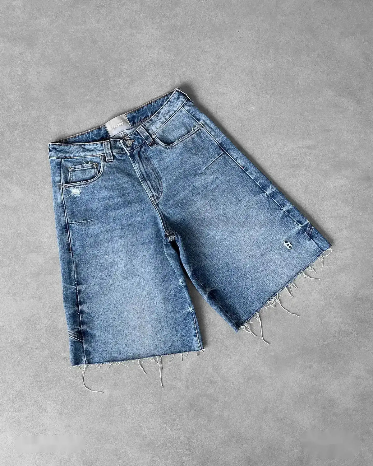 Y2k Black Punk Wash Baggy Work Shorts Men Women Summer Hip Hop Ripped Hole Denim Shorts Raw Edge Casual Jorts Streetwear by Dropshipman