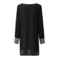 Dresses For Women 2025 Elegant Shiny Mesh Stitching Long Sleeve Robe Solid Color V Neck Mini Dress Evening Party Dresses Vestido SHOPEZRA L.L.C.