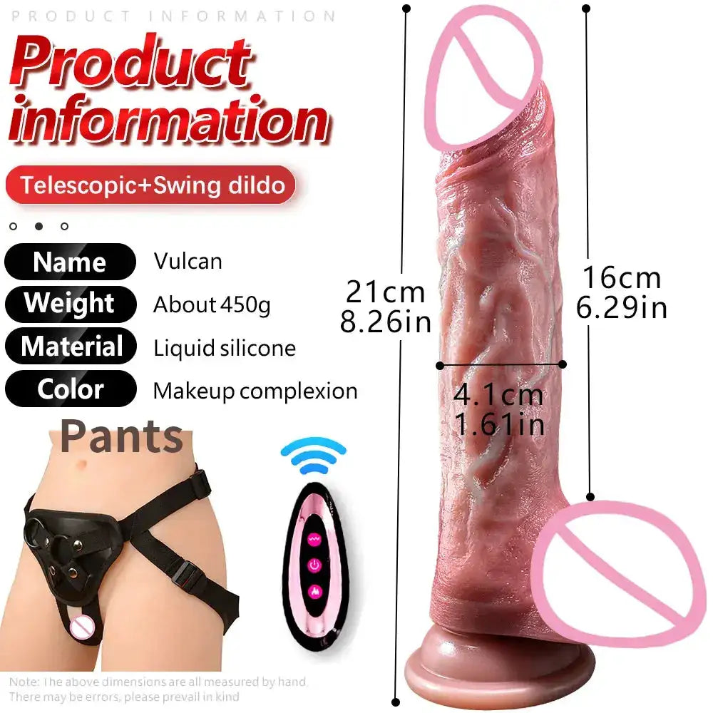 Realistic Heating Dildo Remote Control Vibrators for Women Dildo Vibration Sex Machine Telescopic Electric Dildo Penis Sex Toys by Dropshipman