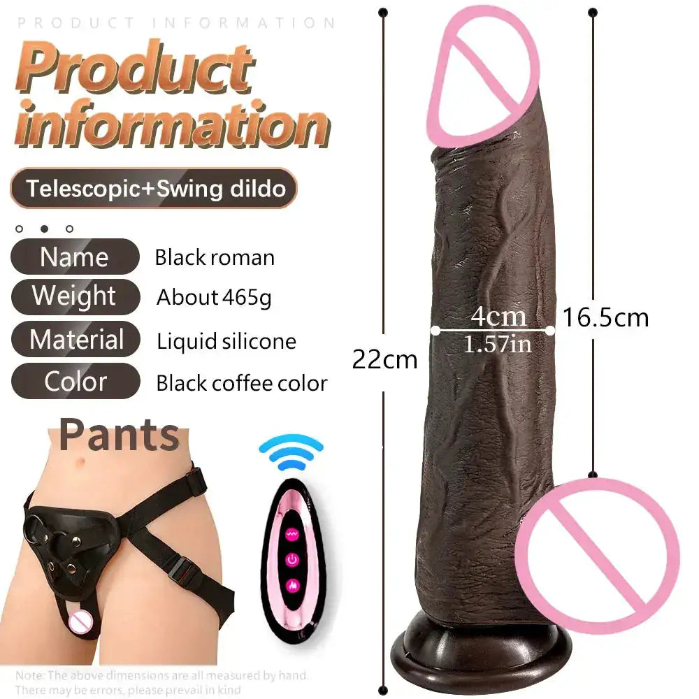Realistic Heating Dildo Remote Control Vibrators for Women Dildo Vibration Sex Machine Telescopic Electric Dildo Penis Sex Toys by Dropshipman