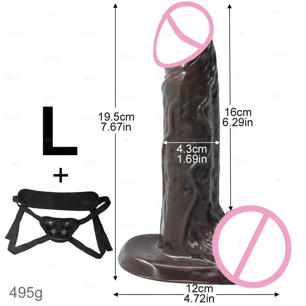 Realistic Black Dildo Long Anal Plug Suction Cup Penis Butt Plug Big Dick Sex Toy for Women Men Vagina Massage Anal Dilator Cock by Dropshipman