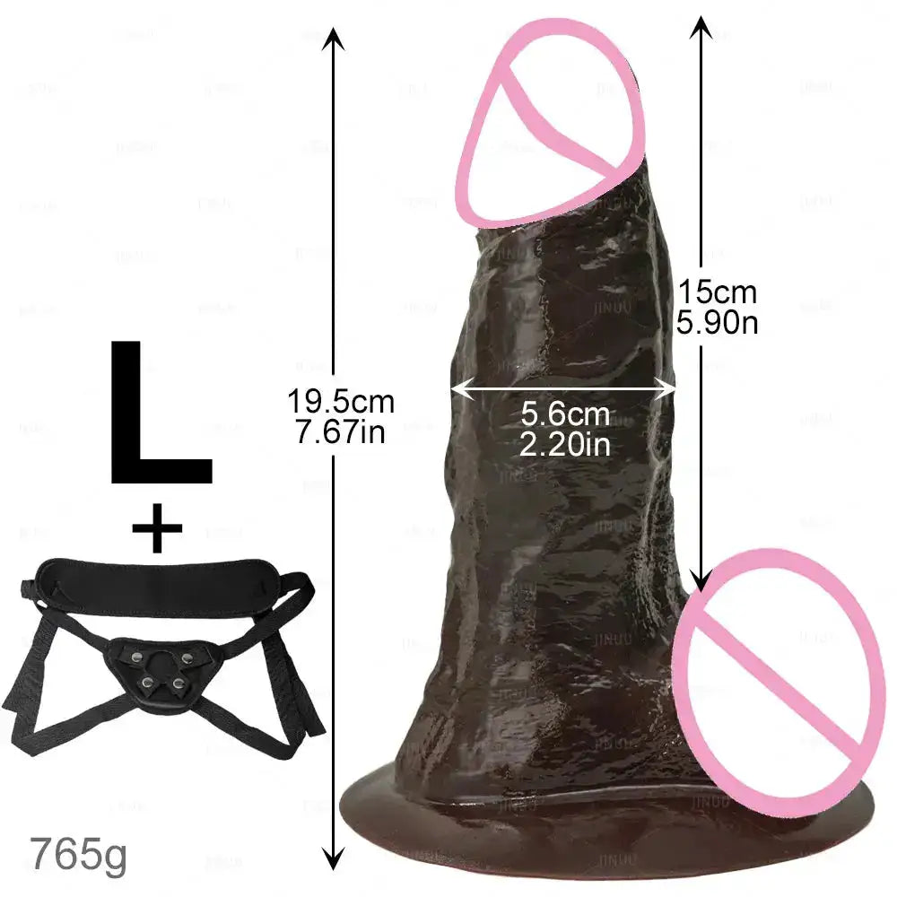 Realistic Black Dildo Long Anal Plug Suction Cup Penis Butt Plug Big Dick Sex Toy for Women Men Vagina Massage Anal Dilator Cock by Dropshipman