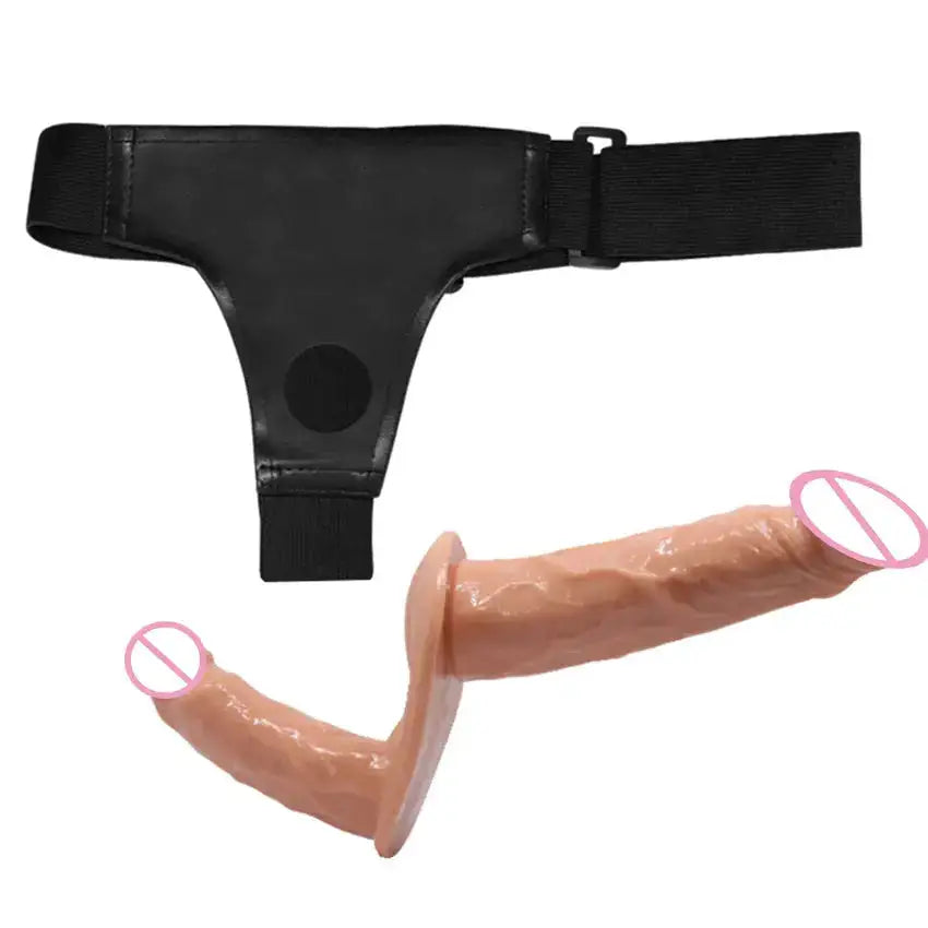 Wearable Double Dildo for Lesbian Adjustable Belt Realistic Penis Sex Toys Women Couples G-Spot Anal Vaginal Stimulate Adult 18+ by Dropshipman