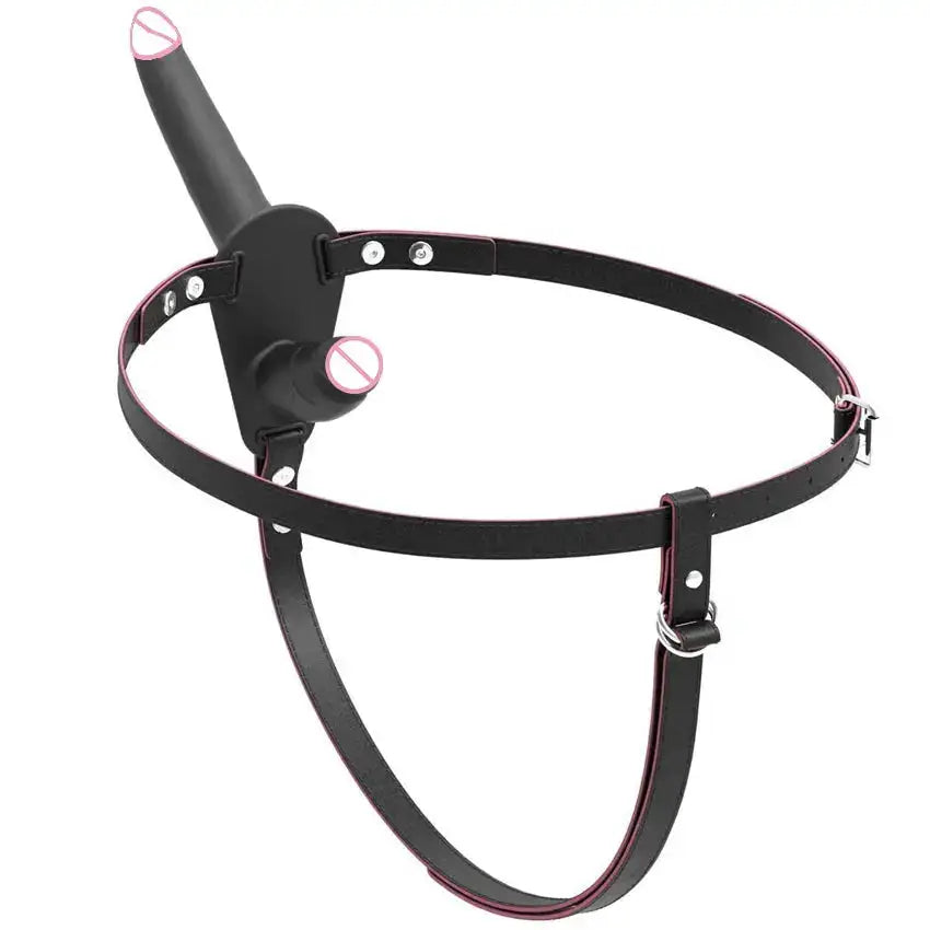 Wearable Double Dildo for Lesbian Adjustable Belt Realistic Penis Sex Toys Women Couples G-Spot Anal Vaginal Stimulate Adult 18+ by Dropshipman