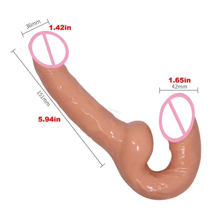Wearable Double Dildo for Lesbian Adjustable Belt Realistic Penis Sex Toys Women Couples G-Spot Anal Vaginal Stimulate Adult 18+ by Dropshipman