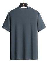 Plus Size 7XL 8XL 9XL Summer V-Neck T-shirts For Men Ice Silk Cooling Quick-dry Breathable Men&
