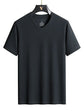Plus Size 7XL 8XL 9XL Summer V-Neck T-shirts For Men Ice Silk Cooling Quick-dry Breathable Men&
