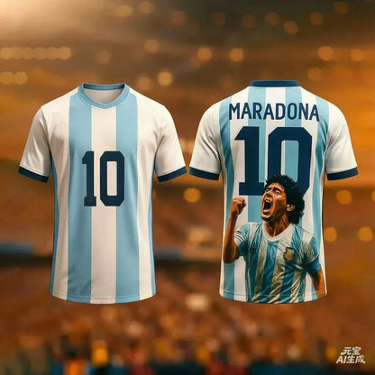 Round Neck T-Shirt Maradona Commemorative Edition 3d Printing Quick-Drying Breathable And Comfortable by Dropshipman