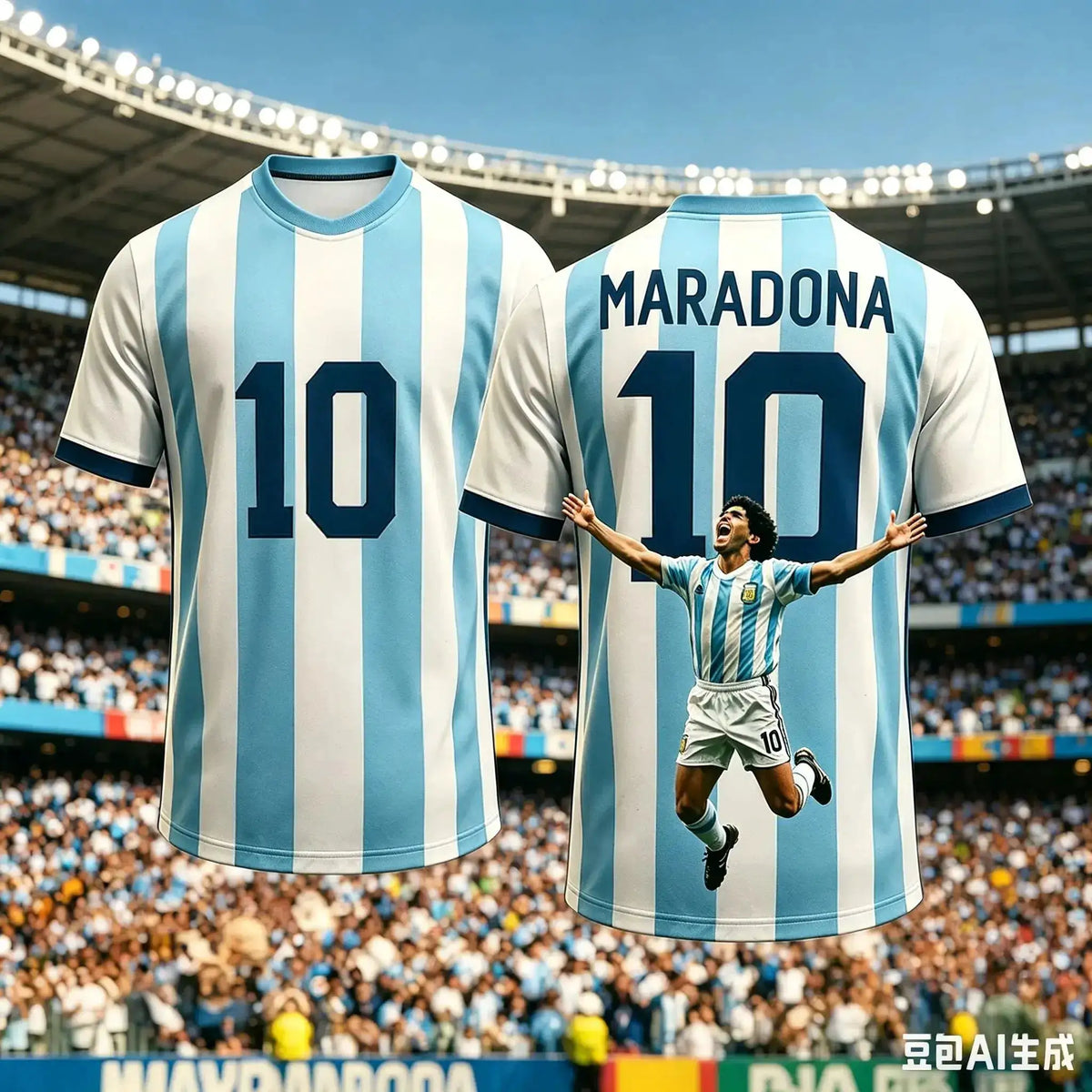 Round Neck T-Shirt Maradona Commemorative Edition 3d Printing Quick-Drying Breathable And Comfortable by Dropshipman